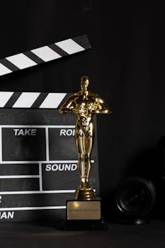 Academy Award scene with clapper board